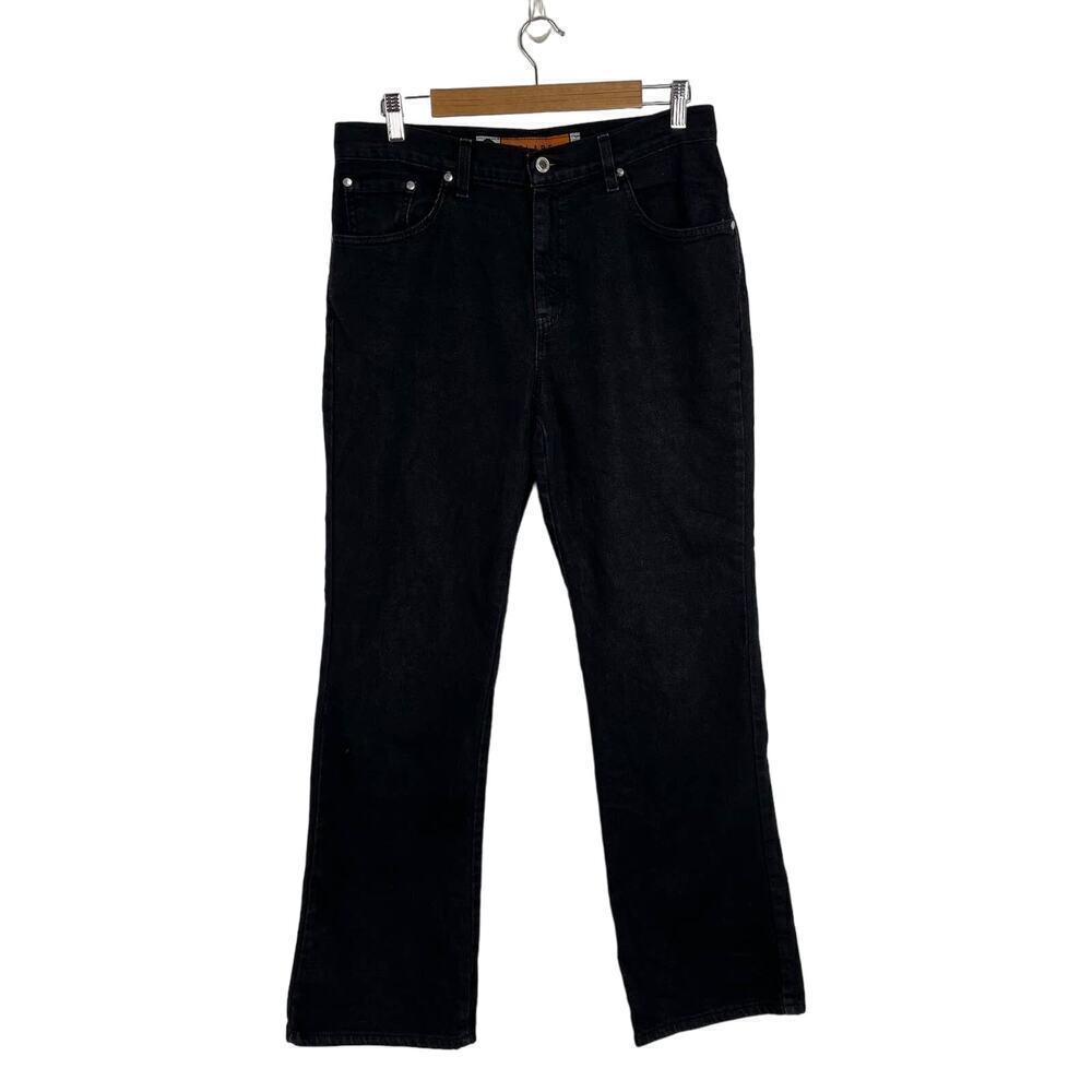 Vintage Levi's Silvertab Y2K Flare Jeans Black Denim (34x31) 13 Jr. M Dark wash